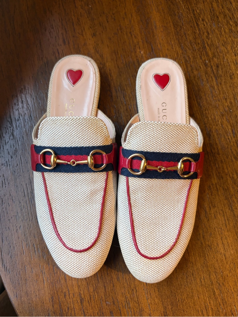 Gucci Princetown Mules with horsebit and web accent